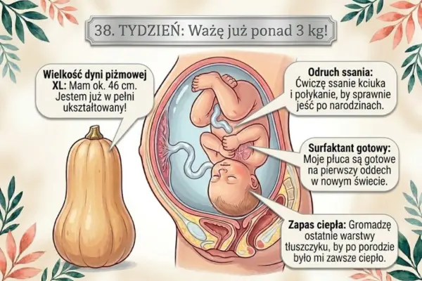 38 Rozwój dziecka w 38 tygodniu ciąży